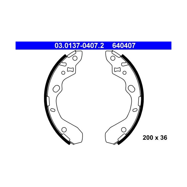Stabdžių trinkelių komplektas ATE 03.0137-0407.2