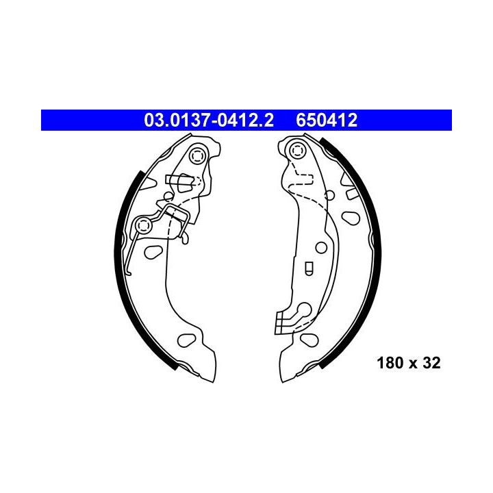 Stabdžių trinkelių komplektas ATE 03.0137-0412.2
