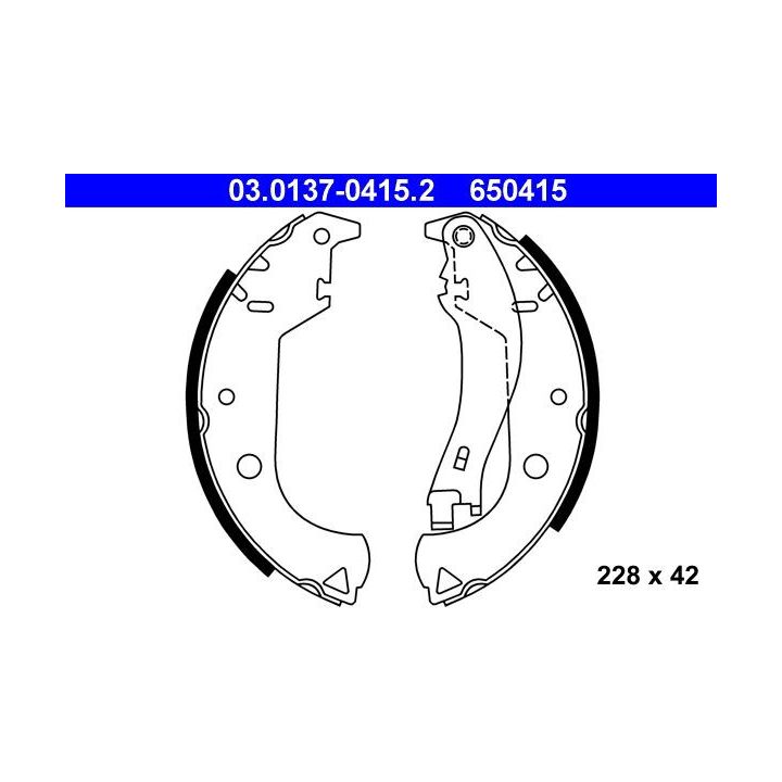 Stabdžių trinkelių komplektas ATE 03.0137-0415.2
