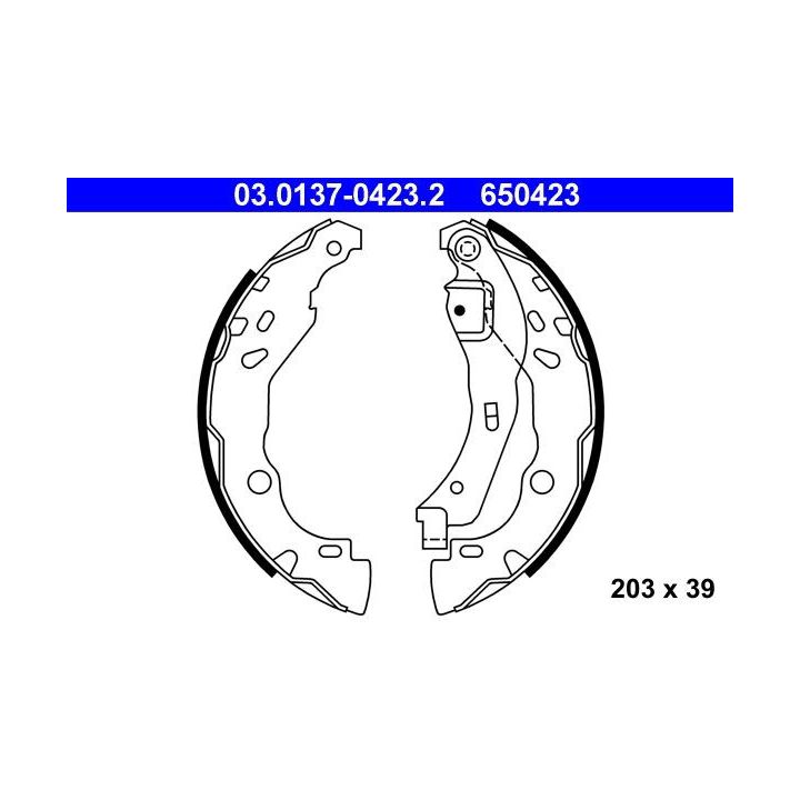 Stabdžių trinkelių komplektas ATE 03.0137-0423.2