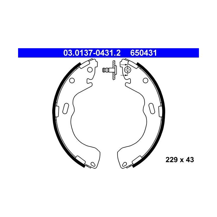 Stabdžių trinkelių komplektas ATE 03.0137-0431.2