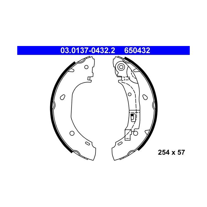 Stabdžių trinkelių komplektas ATE 03.0137-0432.2