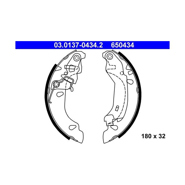 Stabdžių trinkelių komplektas ATE 03.0137-0434.2