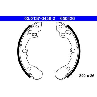 Stabdžių trinkelių komplektas ATE 03.0137-0436.2