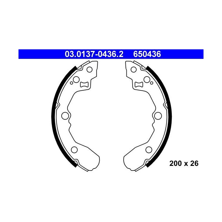 Stabdžių trinkelių komplektas ATE 03.0137-0436.2