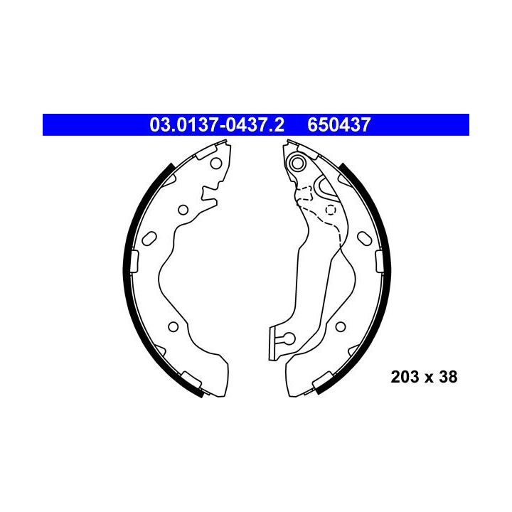 Stabdžių trinkelių komplektas ATE 03.0137-0437.2