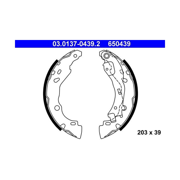Stabdžių trinkelių komplektas ATE 03.0137-0439.2