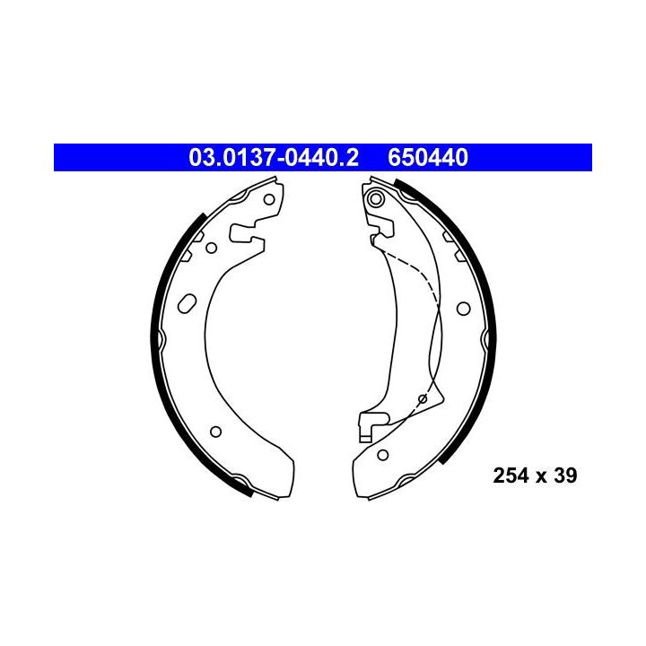 Stabdžių trinkelių komplektas ATE 03.0137-0440.2