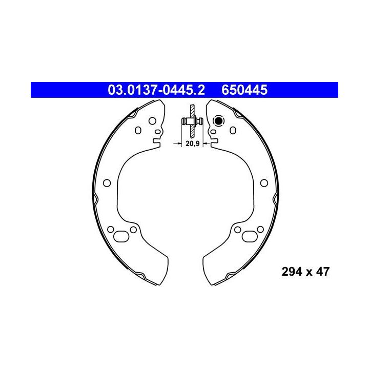Stabdžių trinkelių komplektas ATE 03.0137-0445.2