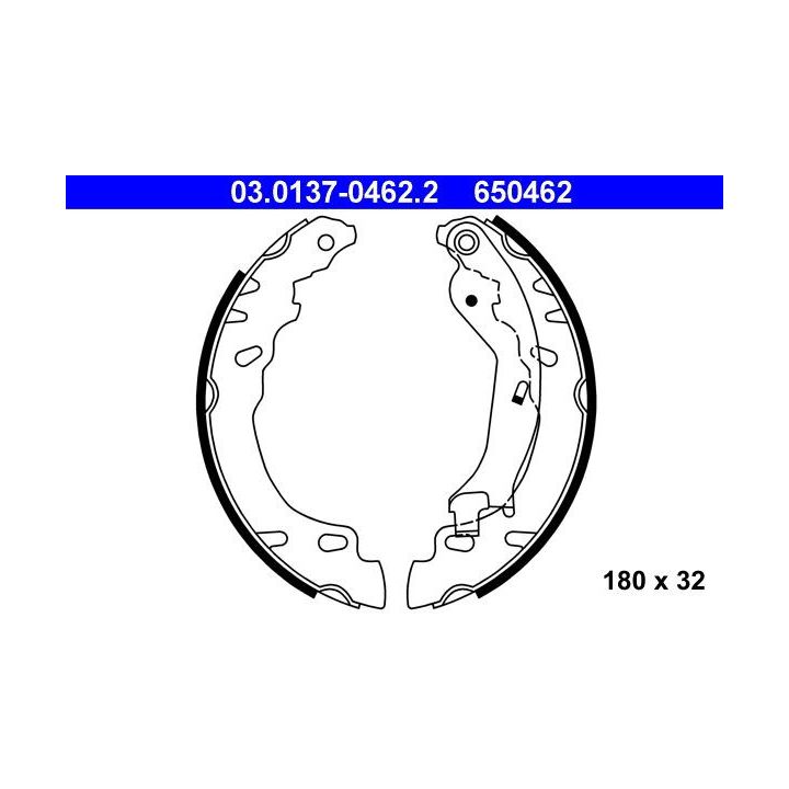Stabdžių trinkelių komplektas ATE 03.0137-0462.2