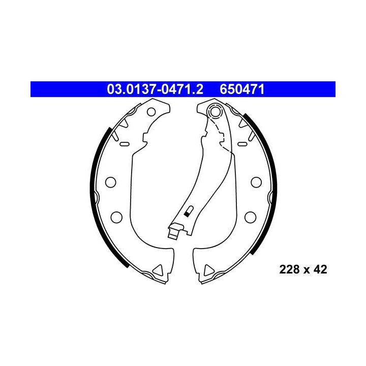Stabdžių trinkelių komplektas ATE 03.0137-0471.2