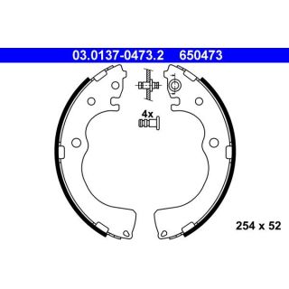 Stabdžių trinkelių komplektas ATE 03.0137-0473.2