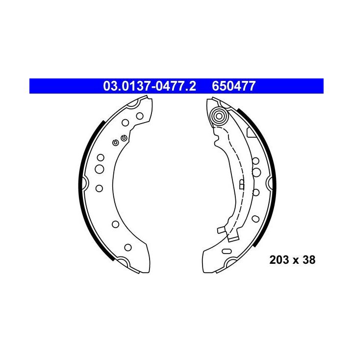 Stabdžių trinkelių komplektas ATE 03.0137-0477.2