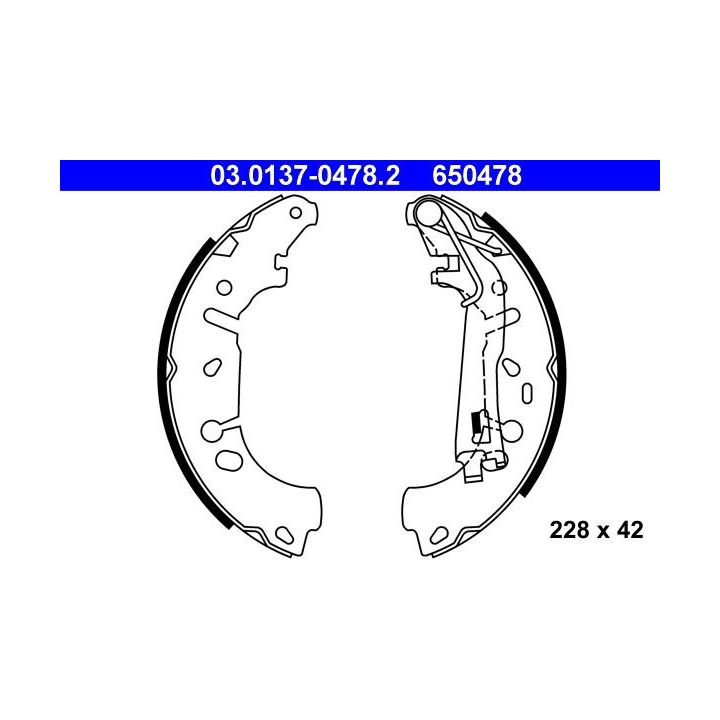 Stabdžių trinkelių komplektas ATE 03.0137-0478.2