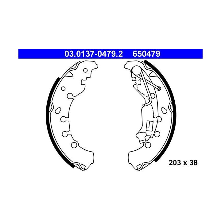 Stabdžių trinkelių komplektas ATE 03.0137-0479.2