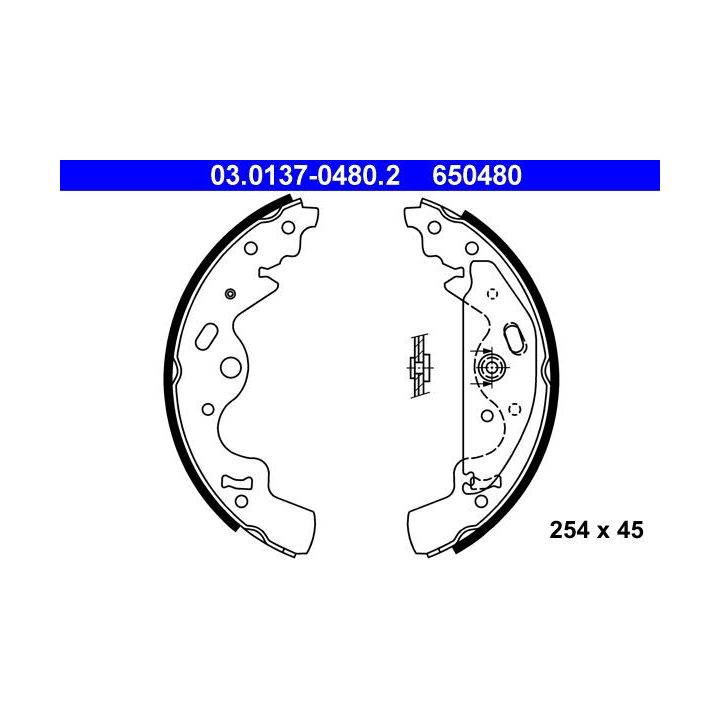 Stabdžių trinkelių komplektas ATE 03.0137-0480.2