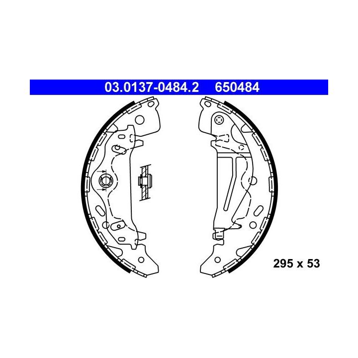 Stabdžių trinkelių komplektas ATE 03.0137-0484.2
