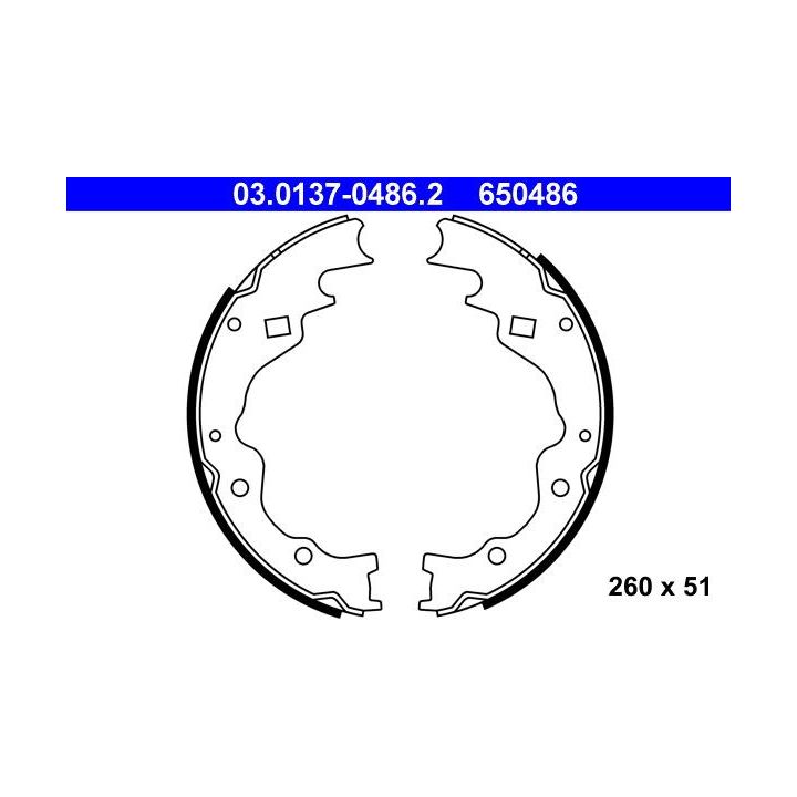 Stabdžių trinkelių komplektas ATE 03.0137-0486.2