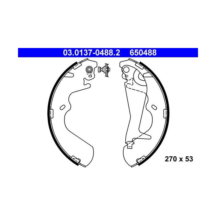 Stabdžių trinkelių komplektas ATE 03.0137-0488.2
