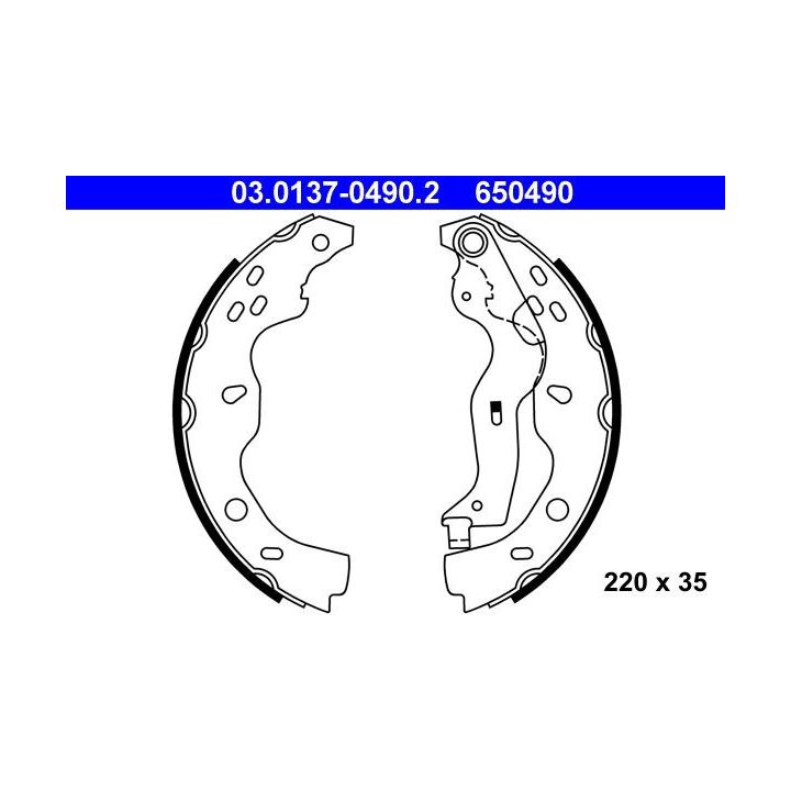 Stabdžių trinkelių komplektas ATE 03.0137-0490.2