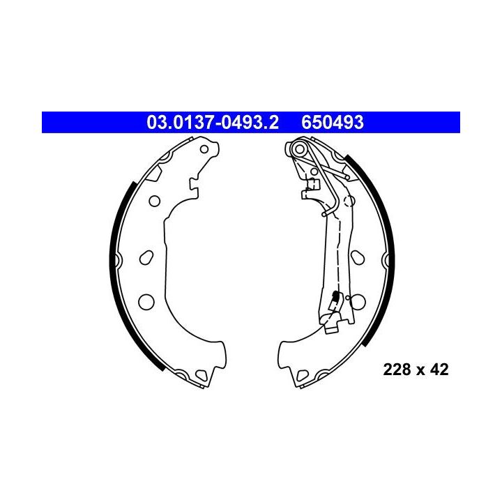 Stabdžių trinkelių komplektas ATE 03.0137-0493.2