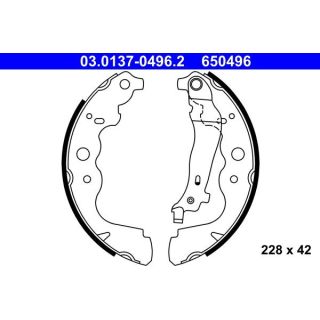 Stabdžių trinkelių komplektas ATE 03.0137-0496.2