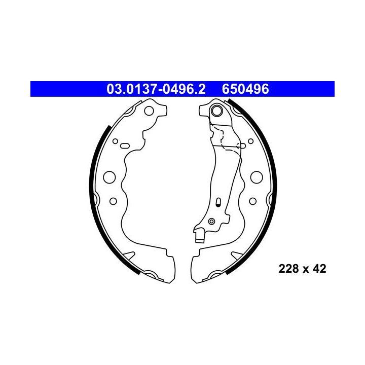 Stabdžių trinkelių komplektas ATE 03.0137-0496.2