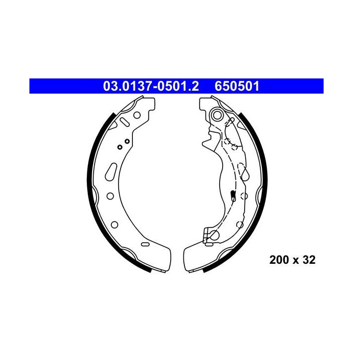 Stabdžių trinkelių komplektas ATE 03.0137-0501.2