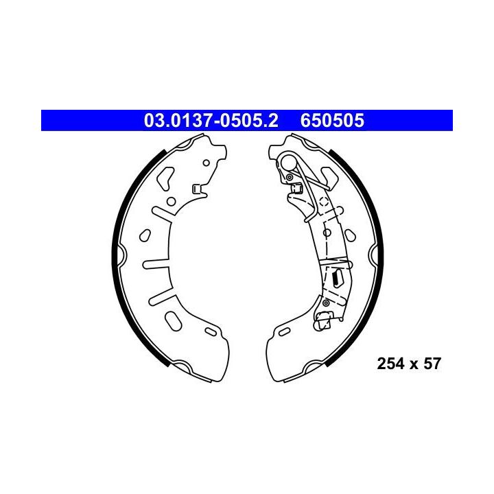 Stabdžių trinkelių komplektas ATE 03.0137-0505.2