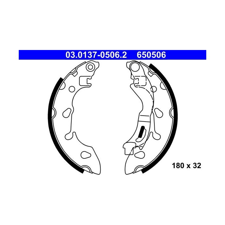 Stabdžių trinkelių komplektas ATE 03.0137-0506.2