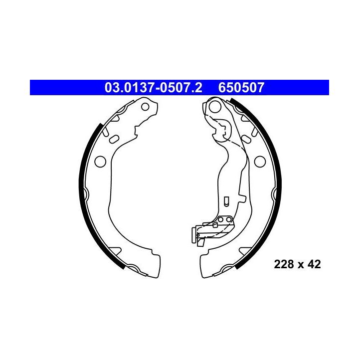 Stabdžių trinkelių komplektas ATE 03.0137-0507.2