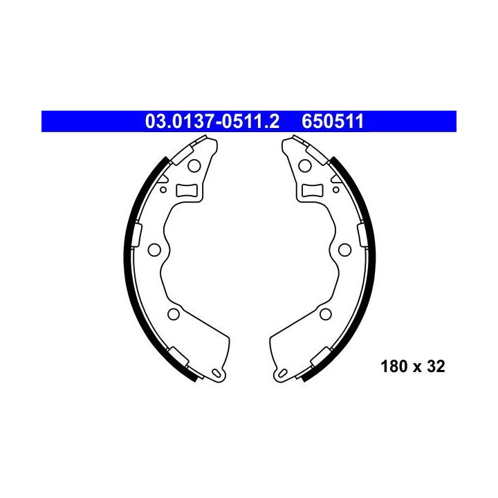 Stabdžių trinkelių komplektas ATE 03.0137-0511.2