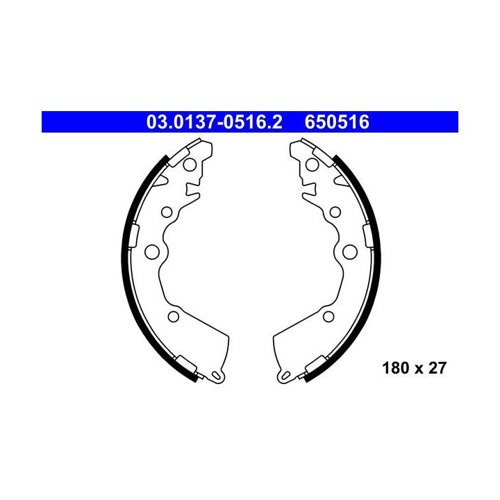 Stabdžių trinkelių komplektas ATE 03.0137-0516.2