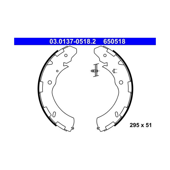 Stabdžių trinkelių komplektas ATE 03.0137-0518.2