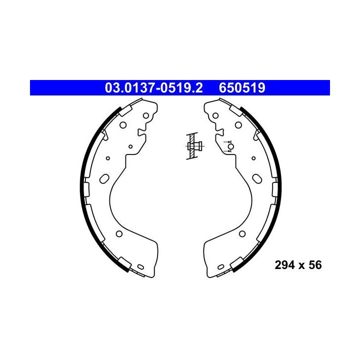 Stabdžių trinkelių komplektas ATE 03.0137-0519.2