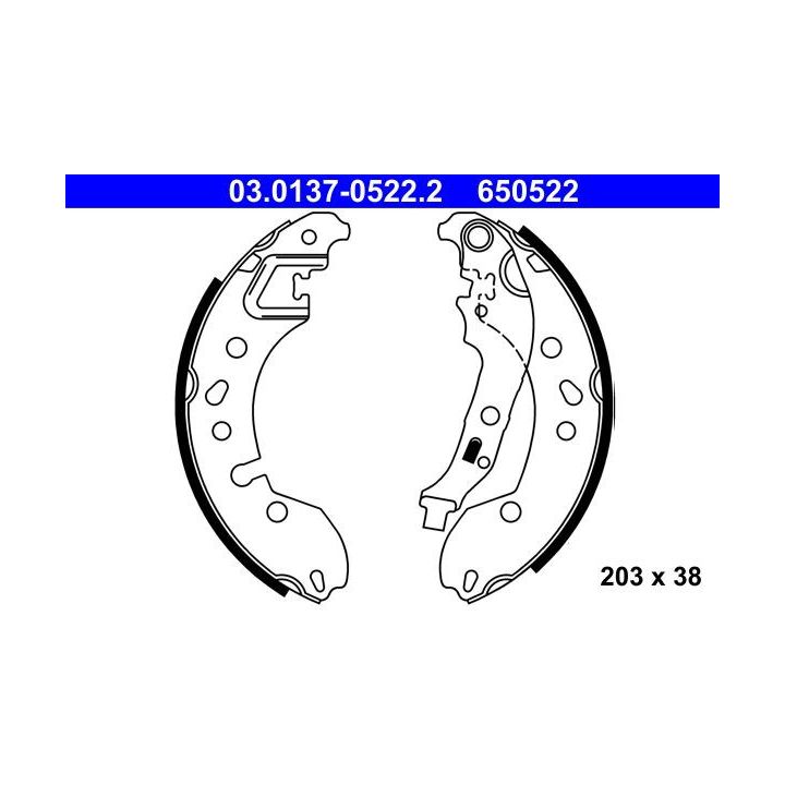 Stabdžių trinkelių komplektas ATE 03.0137-0522.2