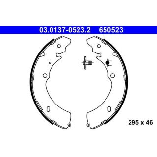 Stabdžių trinkelių komplektas ATE 03.0137-0523.2