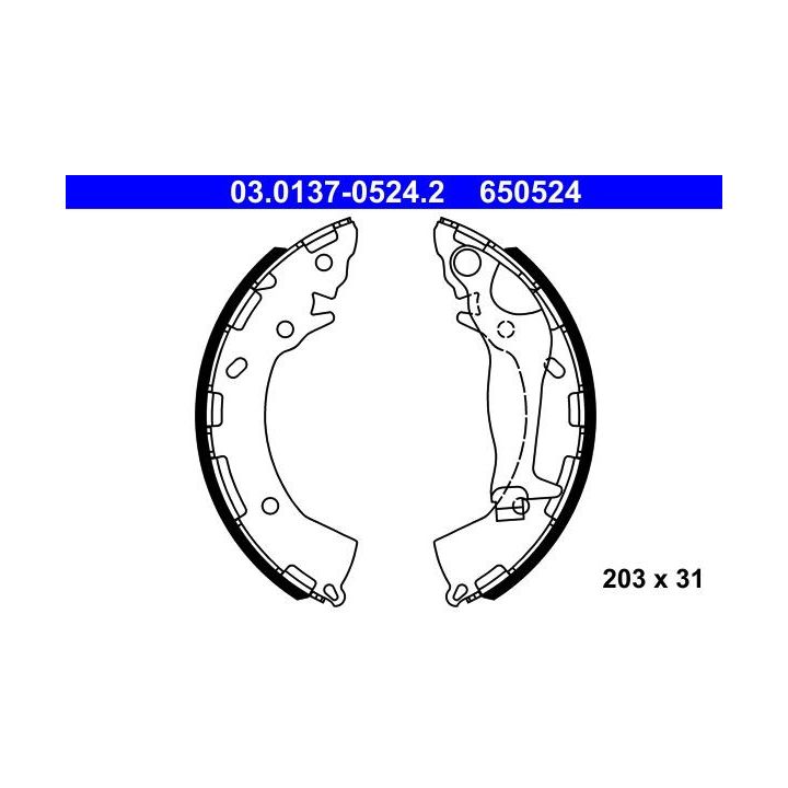 Stabdžių trinkelių komplektas ATE 03.0137-0524.2