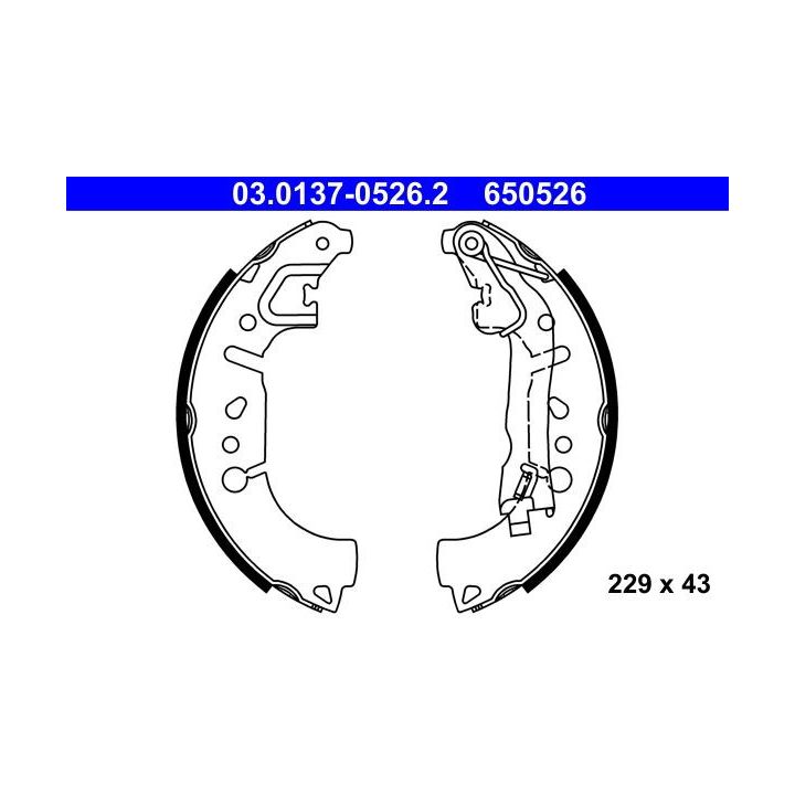 Stabdžių trinkelių komplektas ATE 03.0137-0526.2