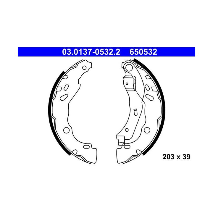 Stabdžių trinkelių komplektas ATE 03.0137-0532.2