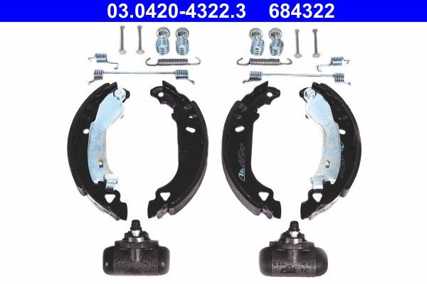 Stabdžių trinkelių komplektas ATE 03.0420-4322.3