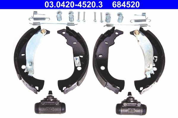 Stabdžių trinkelių komplektas ATE 03.0420-4520.3