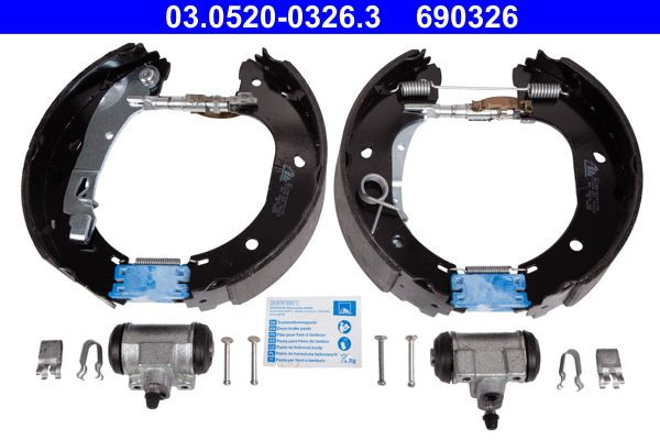 Stabdžių trinkelių komplektas ATE 03.0520-0326.3