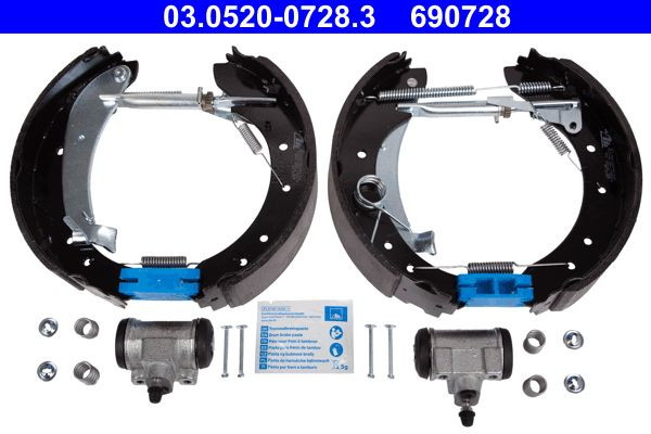 Stabdžių trinkelių komplektas ATE 03.0520-0728.3