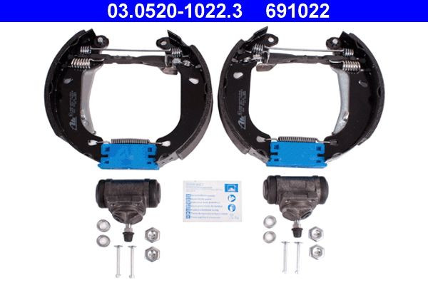 Stabdžių trinkelių komplektas ATE 03.0520-1022.3