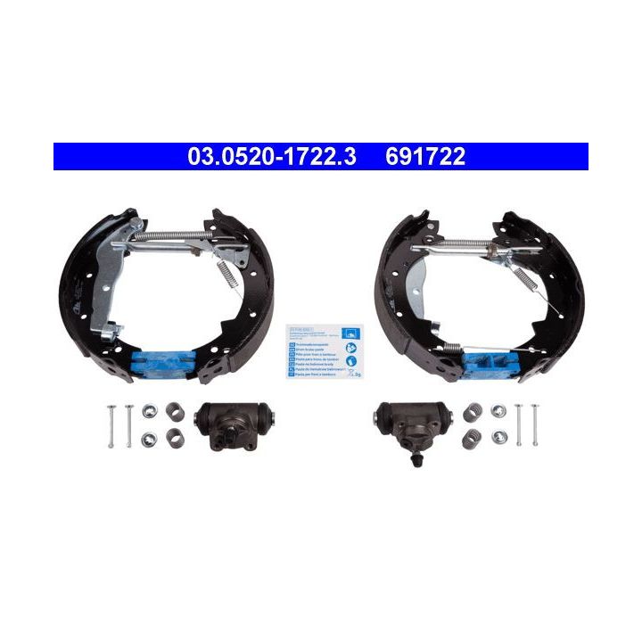 Stabdžių trinkelių komplektas ATE 03.0520-1722.3