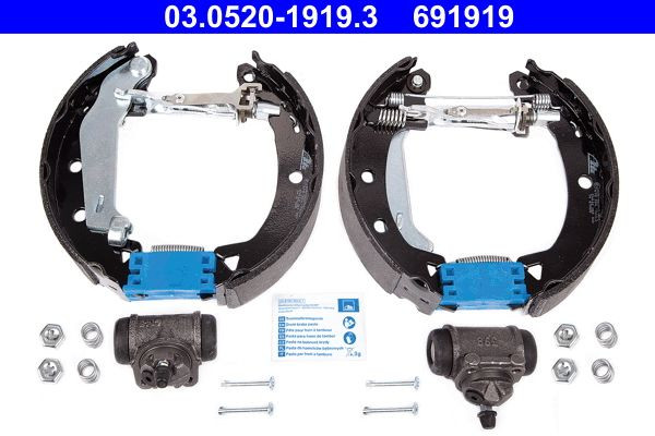 Stabdžių trinkelių komplektas ATE 03.0520-1919.3