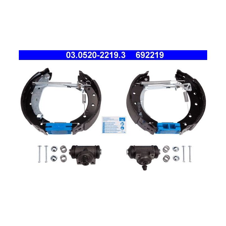 Stabdžių trinkelių komplektas ATE 03.0520-2219.3