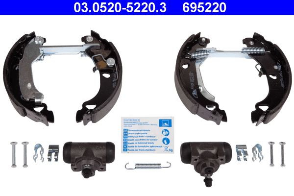 Stabdžių trinkelių komplektas ATE 03.0520-5220.3