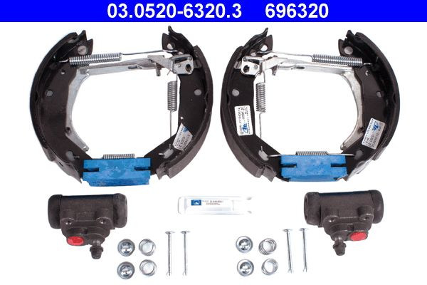 Stabdžių trinkelių komplektas ATE 03.0520-6320.3